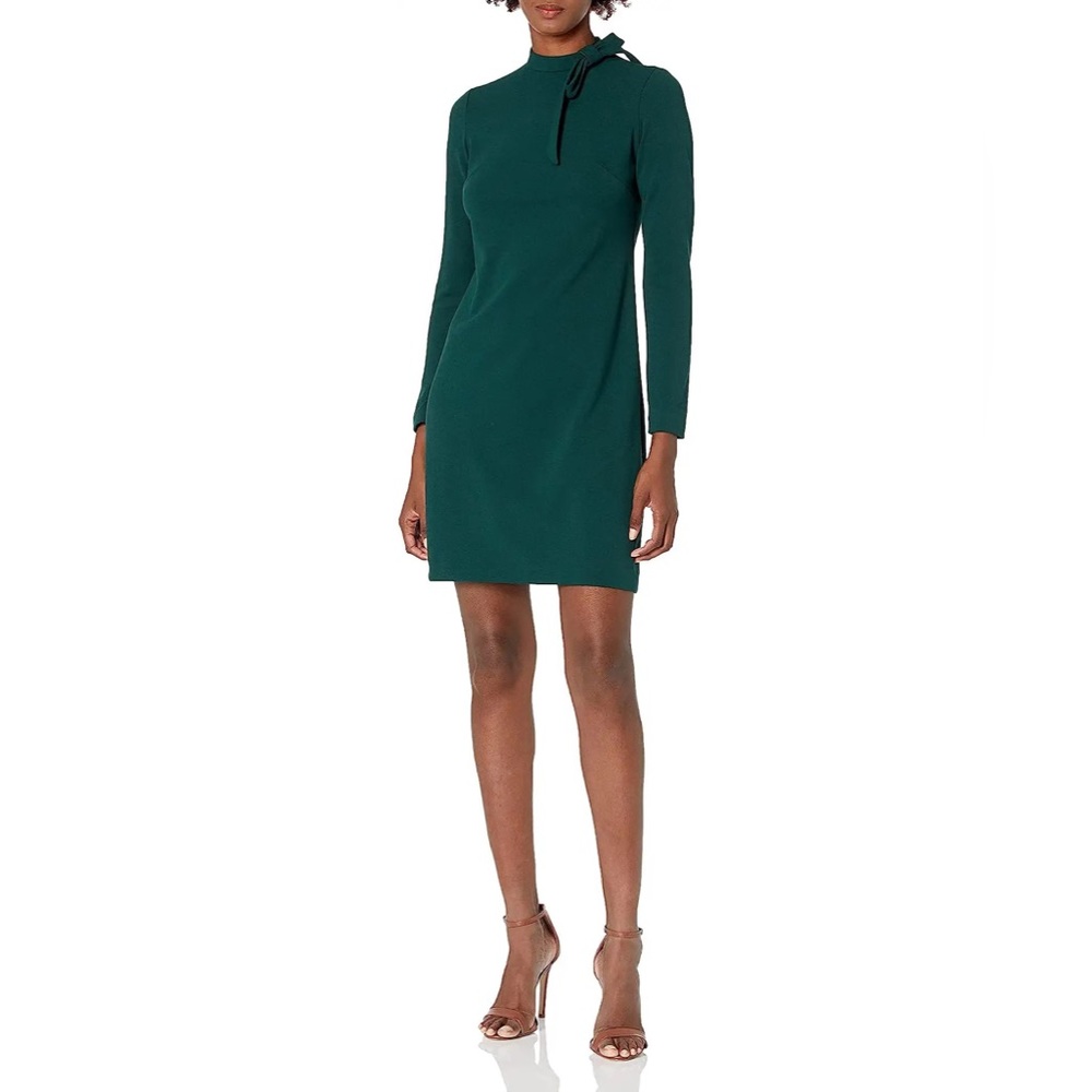 Calvin Klein Women's Long Sleeve Dress with Tie Neck sz 4
